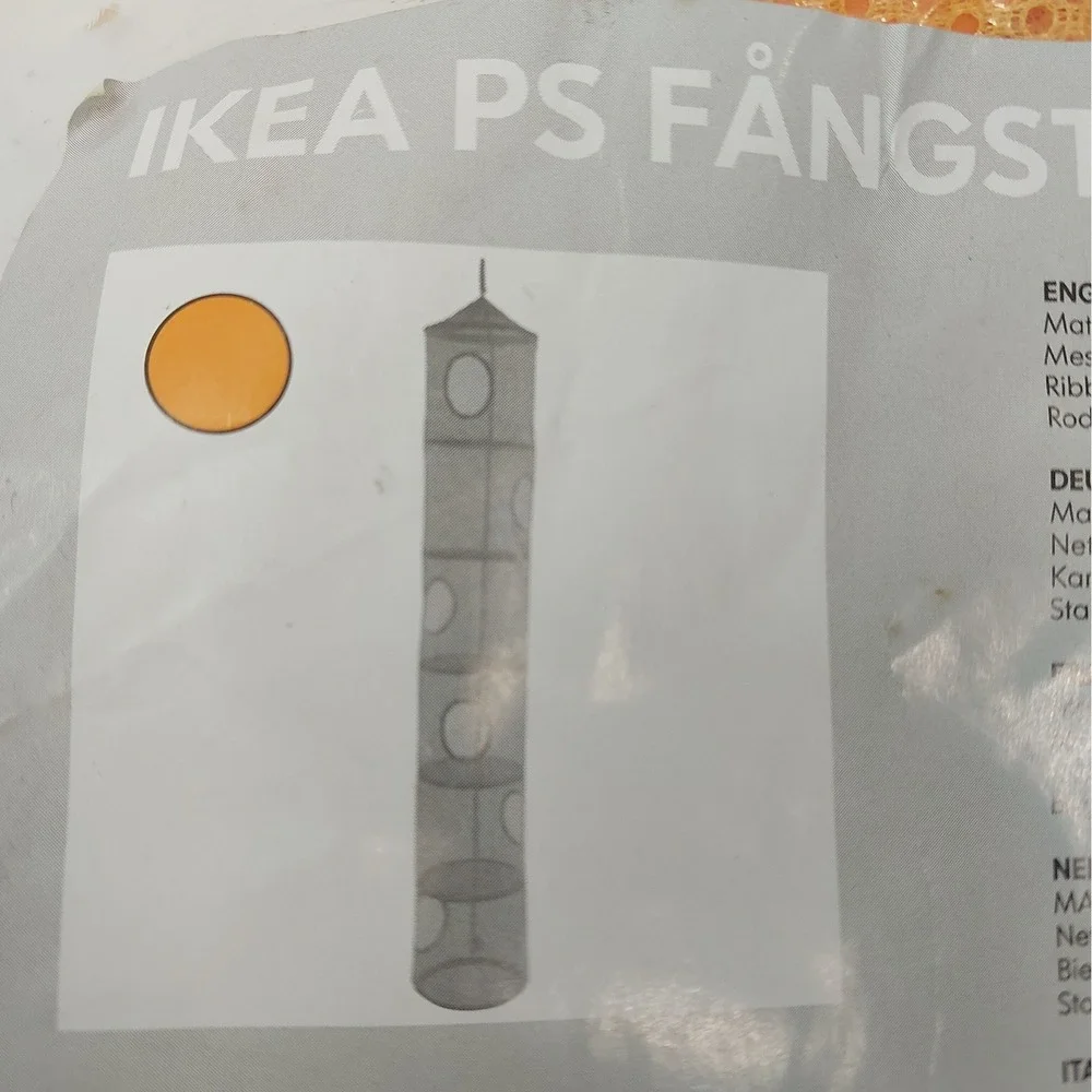 IKEA PS Fangst Hanging Mesh Orange Storage Organizer 6 Compartment